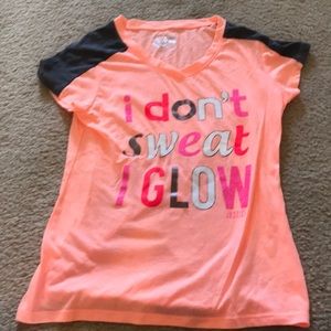 Justice girl’s T-shirt/work out shirt gently used